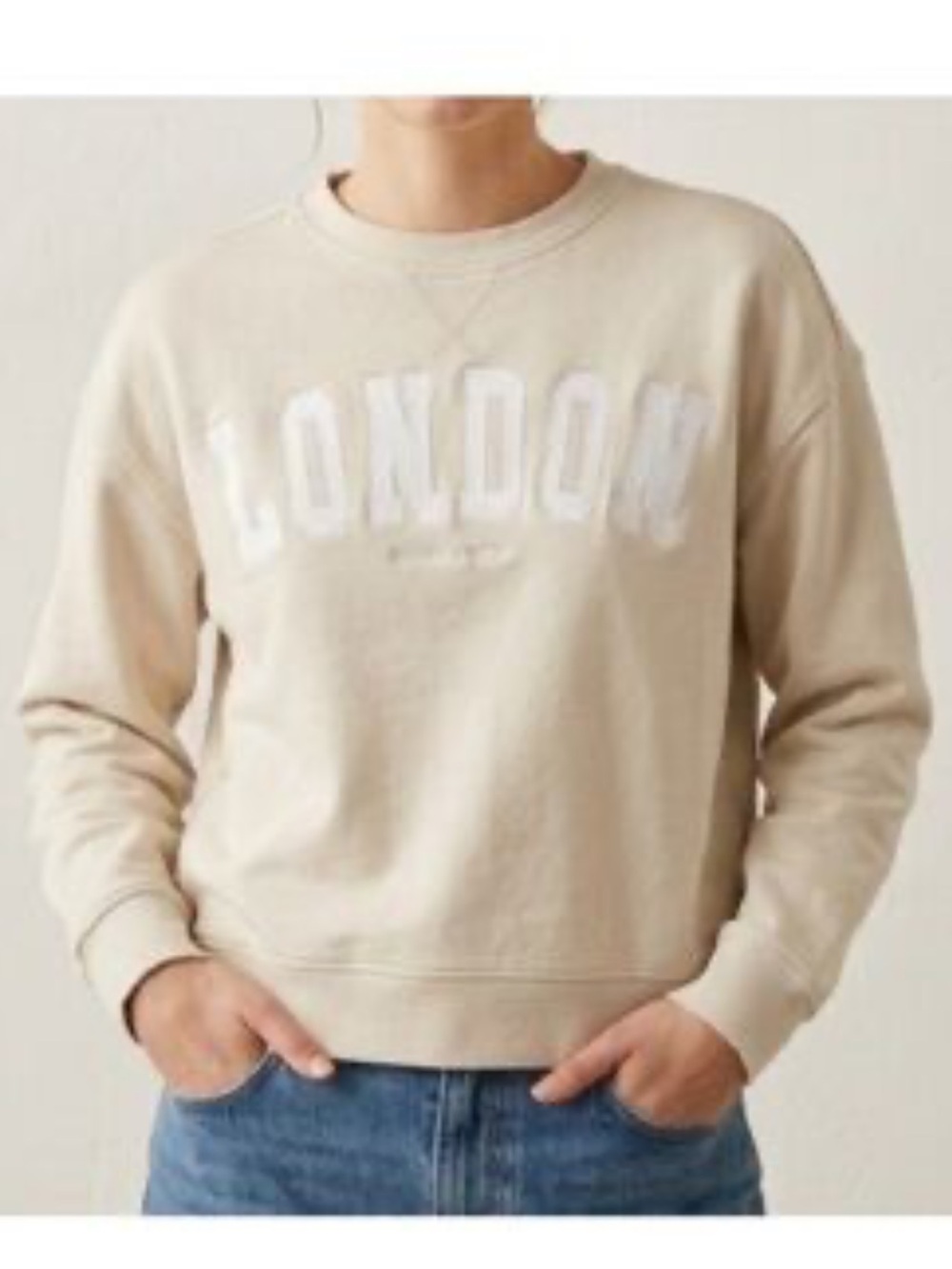 Scotch & Soda Women's French Terry "London" Crewneck in tan